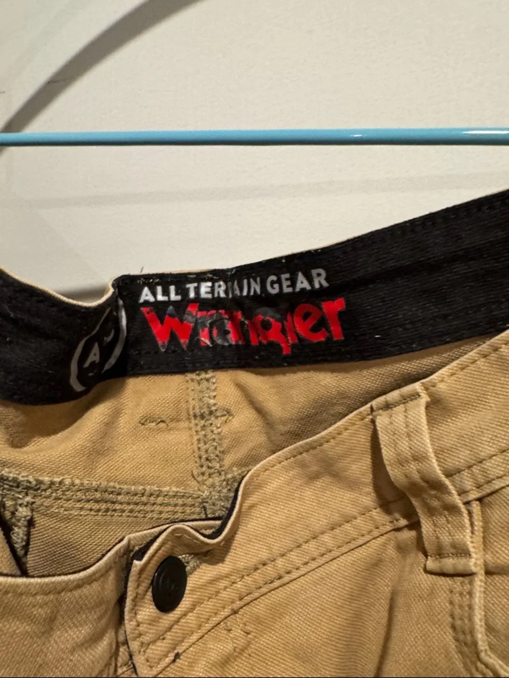 Wrangler Khaki Carpenter Chinos - Durable Men's Work Pants - Picture 2 of 10